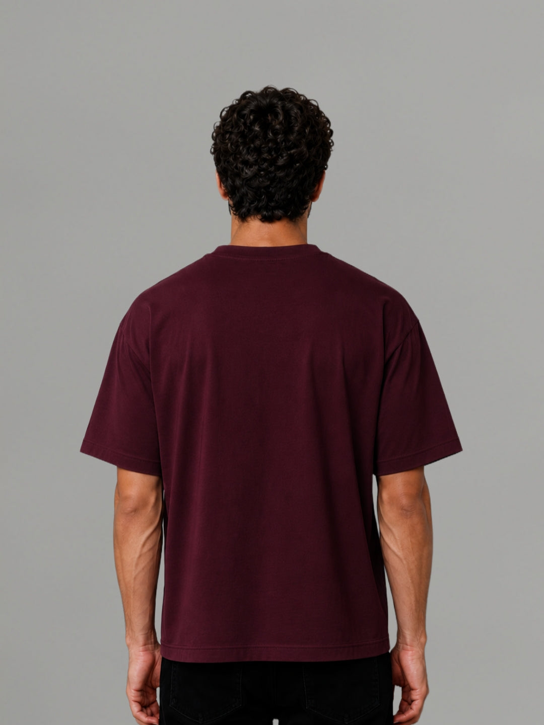 Burgundy over Size T-Shirt