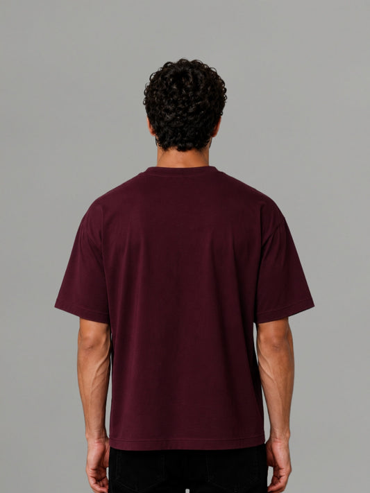 Burgundy over Size T-Shirt