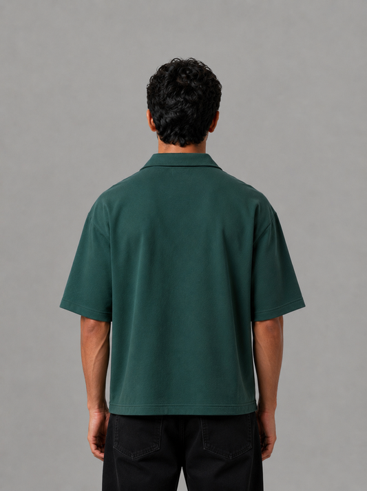 Olive Polo Box Fit