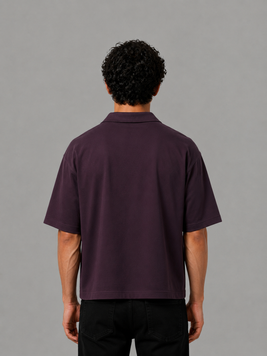 Burgundy Polo Box Fit