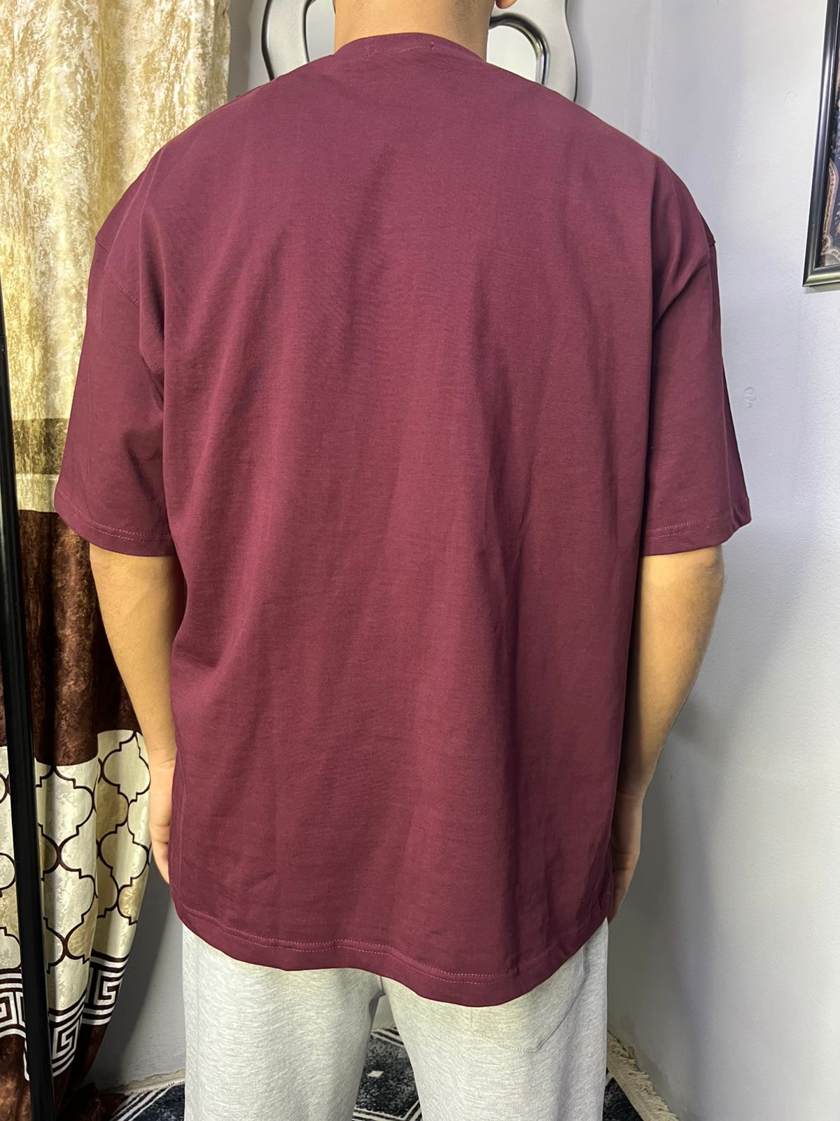 Burgundy over Size T-Shirt