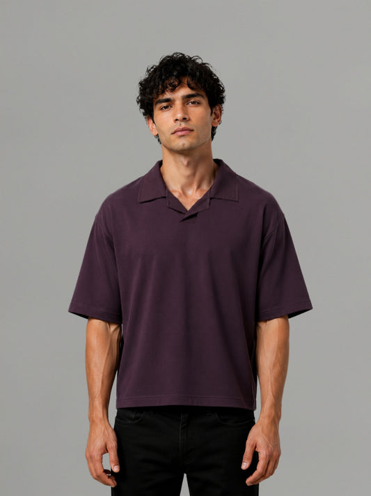 Burgundy Polo Box Fit