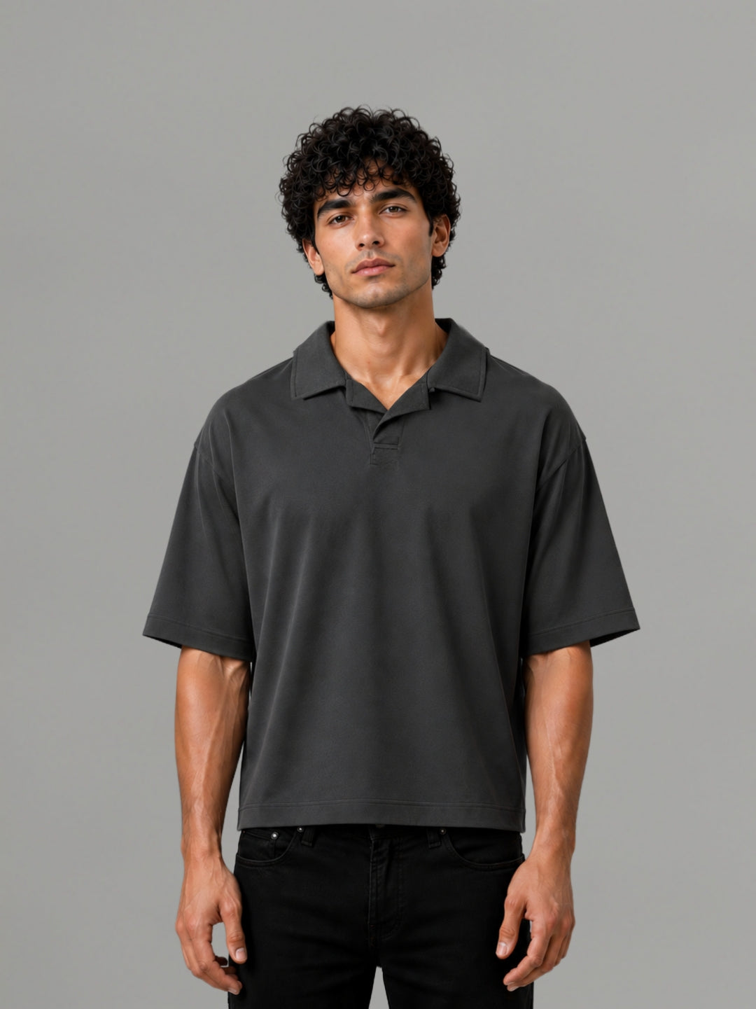 Gray Polo Box Fit