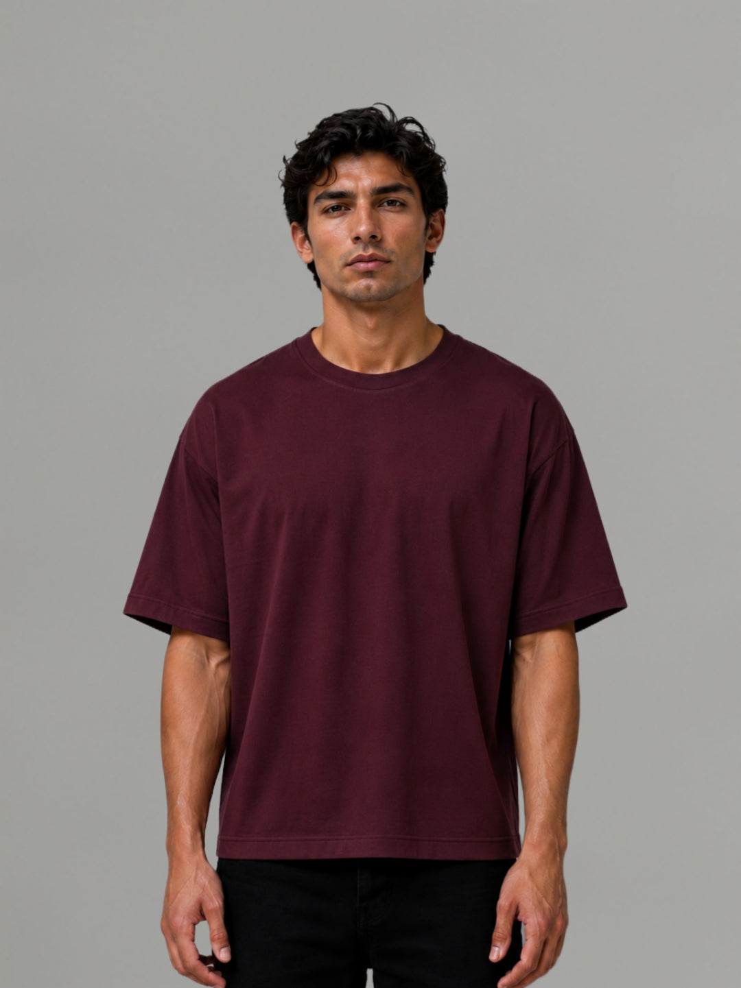 Burgundy over Size T-Shirt